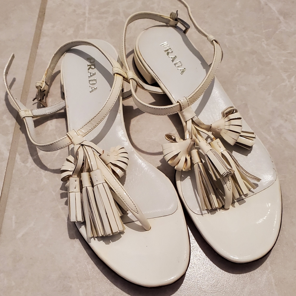 Prada Tassel Sandals